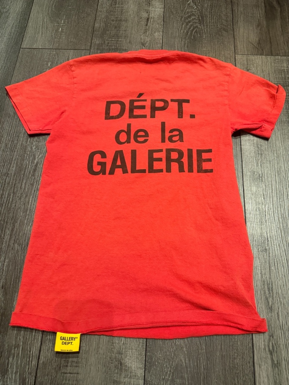 Gallery Dept Red Tee with Black Back Graphic